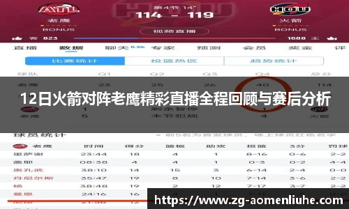 12日火箭对阵老鹰精彩直播全程回顾与赛后分析